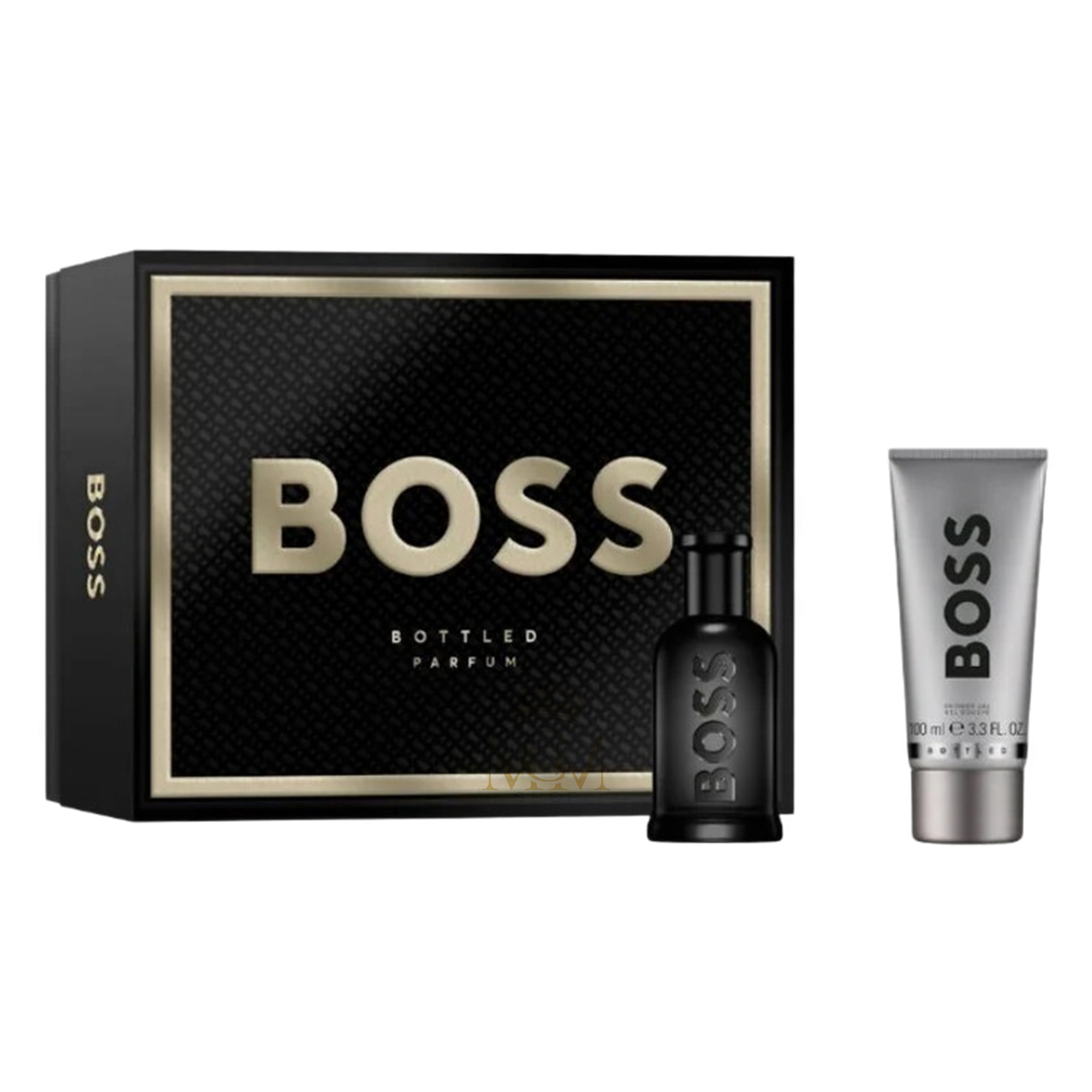 BOSS BOTTLED SET PARFUM 100ML + PARFUM 10ML + SG 1 BOSS BOTTLED SET PARFUM 100ML + PARFUM 10ML + SG